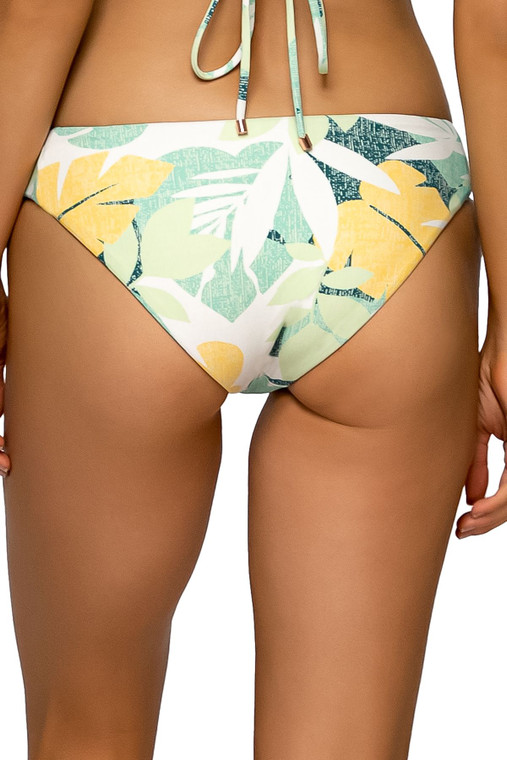 Swim Systems Ellie Tab Side Locals Only Print Bikini Bottom Front