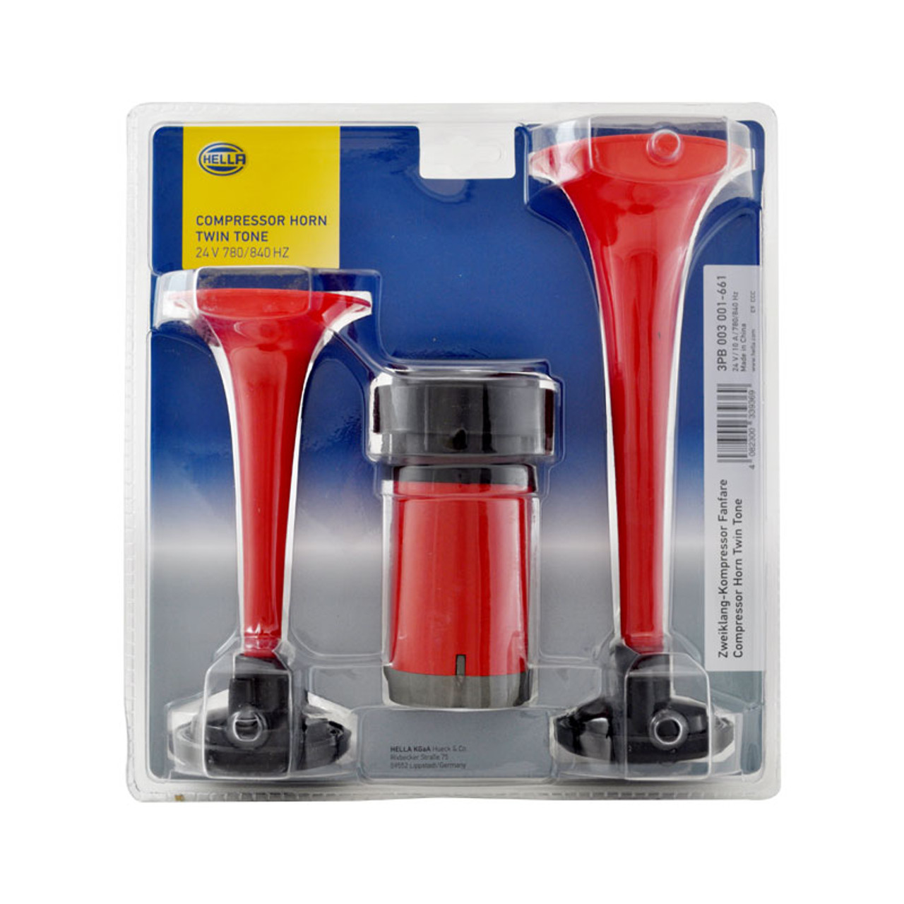 Hella Dual-Tone Air Horn Kit 24V - 003001611