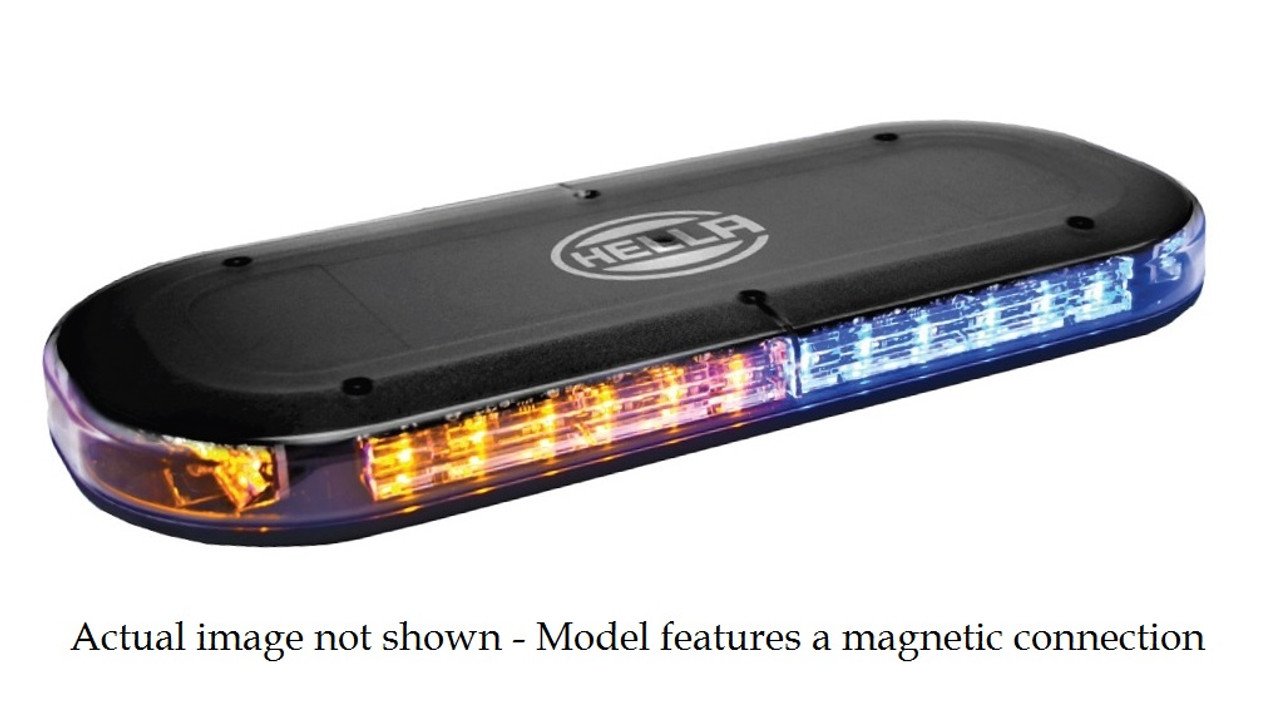 Mini Emergency LED Light Bar - Magnetic Mount -12V Plug