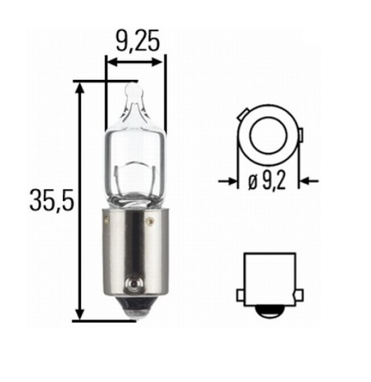 Ampoule Bax9s 12V 6W H6W