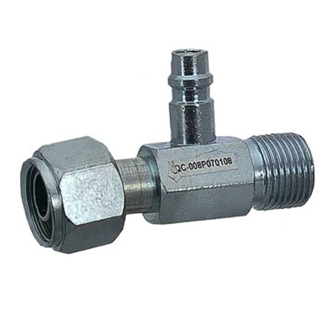 Sanden/Seltec Compressor Service Valve No. 10 O-Ring Suction with O-Ring  Compressor and R134a Port Adapter Straight - MEI 5529