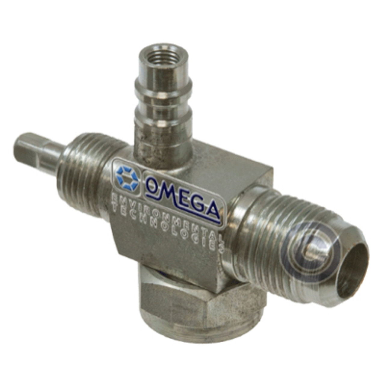 Omega No. 10 90 Deg. Rotolock Steel Compressor Fitting with R134A Port -  35-18882-2Q4S