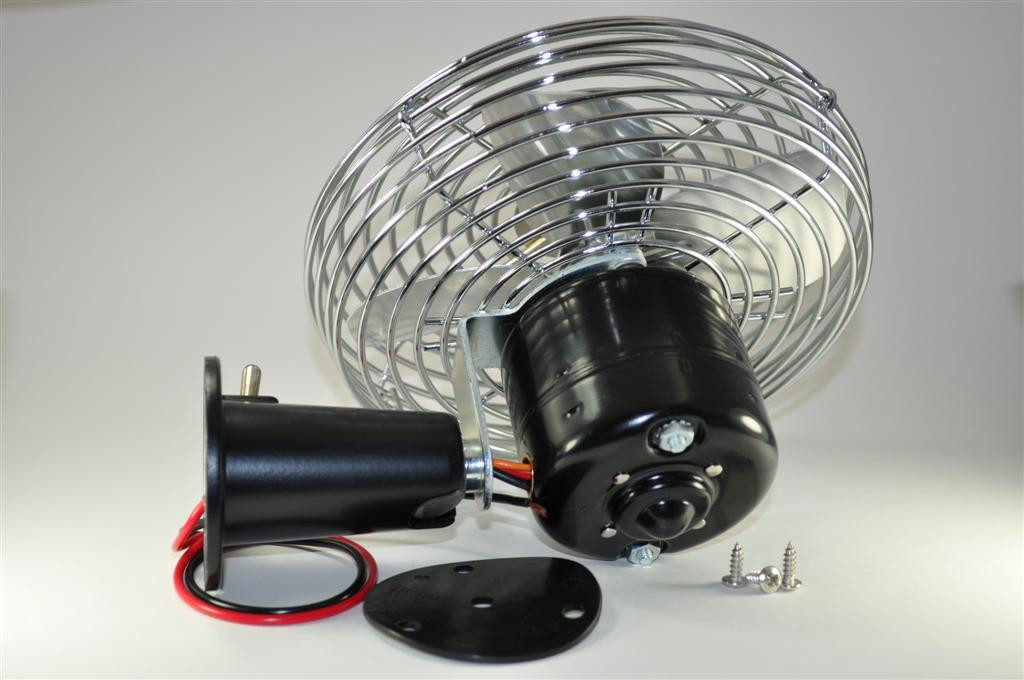 Red Dot Dash Fan 12V 2 Speed with Metal Cage - 73R9062