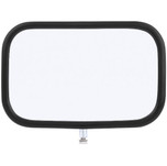 Signal-Stat 5.5 x 8.5 in. Black Rectangular ABS Plastic Flat Mirror with Universal Mount - 7268 by Truck-Lite