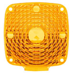 Signal-Stat Yellow Square Acrylic Replacement Lens for Pedestal Lights 940, 941, 950, 955, 956AA, 957AA with 4 Screw Mount - 8960A by Truck-Lite