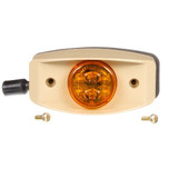 Truck-Lite 30 Series 1 Diode Yellow Round Marker Clearance Light Kit 12-24V with Tan Bracket Mount - 07394