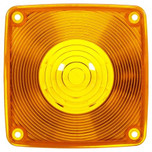 Signal-Stat Yellow Square Acrylic Replacement Lens for Pedestal Lights 4874AY101, 4810, 4800, 4801 with 4 Screw Mount - 9063A by Truck-Lite