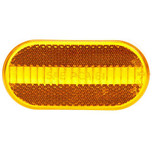 Signal-Stat Yellow Oval Acrylic Replacement Lens for Marker Clearance Lights 1263 and 1264A Snap-Fit - 8933A by Truck-Lite