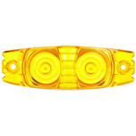 Signal-Stat Yellow Oval Polycarbonate Replacement Lens for Marker Clearance Lights 1233A, 1235, 1205 with 2 Screw Mount - 9077A by Truck-Lite