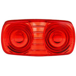 Signal-Stat Red Oval Acrylic Replacement Lens for Marker Clearance Lights 1201, 1203, 1204 Snap-Fit - 9006 by Truck-Lite