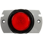 Truck-Lite 10 Series 1 Bulb Red Round Marker Clearance Light Kit 12V with Gray Polycarbonate Bracket Mount - 10520R