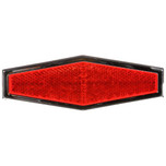 Truck-Lite Red Hexagon Chrome ABS Reflector - 98034R