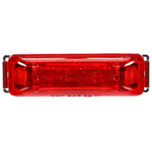 Truck-Lite 19 Series 2 Diode Red Rectangular LED Marker Clearance Light Kit 12V with Chrome ABS Bracket Mount - 19031R