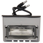 Truck-Lite 15 Series 3 Diode Clear Rectangular LED License Light Kit 12V with Gray Bracket Mount - 15054
