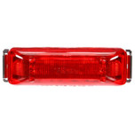 Truck-Lite 19 Series 4 Diode Red Rectangular LED Marker Clearance Light Kit 12V with Chrome Polycarbonate Bracket Mount - 19036R