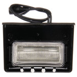 Truck-Lite 15 Series 3 Diode Clear Rectangular Diamond Shell LED License Light Kit 12V with Black Bracket Mount - 15061