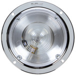 Truck-Lite 80 Series 1 Bulb Clear Round Incandescent Dome Light 12V with Chrome Bracket Mount - 80351