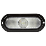 Truck-Lite 66 Series 1 Diode Clear Oval LED Back-Up Light 12V with Black Flange Mount - 66206C