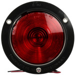 Truck-Lite 80 Series 1 Bulb Red Round Incandescent Stop/Turn/Tail Light 12V with Black Stainless Steel Flange - 80302R