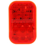 Truck-Lite 45 Series 19 Diode European Approved Red Rectangular Polycarbonate LED Fog Light 12-24V with Black Grommet Kit - 45041R