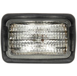 Truck-Lite 4x6 in. 1 Bulb Black Rectangular Halogen Work Light 12V with Stripped End - 80394