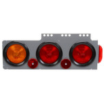 Truck-Lite 40 Series Right Hand Side Black PVC Incandescent Stop/Tail/Turn Signal Light Module 12V with Side Marker - 40763