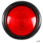 Truck-Lite 40 Series 1 Bulb Red Round Incandescent Stop/Turn/Tail Light Kit 12V with Black Grommet Mount - 40302R