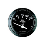 Datcon - Oil Pressure Gauge 0-80 PSI Black 12V - 101333