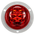 Truck-Lite 30 Series 8 Diode LED Red Round High Profile Marker Clearance Light Kit 12V with Gray Polycarbonate Flange Mount - 30080R