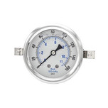 PIC 0-160 PSI Glycerine Filled Pressure Gauge 2.5 in. with Stainless Steel Case and 1/4 in. NPT Male - 203L-254F