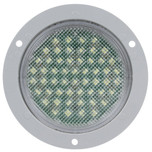 Truck-Lite 44 Series Clear Round 54 Diode LED Dome Light 12V with Gray Flange Mount Fit N Forget S.S. - 44237C