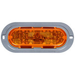 Truck-Lite 60 Series Sequential Arrow 26 Diode Yellow Oval LED Auxiliary Turn Signal Light 12V with Gray Flange Mount - 60272Y