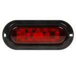 Truck-Lite  60 Series Oval Red LED Stop/Turn/Tail Light 12V 18 Diode with Black Flange Mount - 60356R
