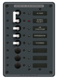 Blue Sea Systems European Power Distribution Panel 230V AC AC Main Plus 6 Positions - 8127