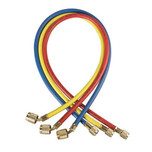 Yellow Jacket 60 in. Yellow/Blue/Red Plus II Hose Set with 45 Degree SealRight Fitting - 22985