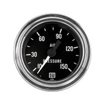 Stewart Warner Air Pressure Gauge 150 PSI Chrome Bezel - 82329