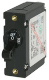 Blue Sea Systems A-Series Black Toggle Circuit Breaker Single Pole 15A - 7208