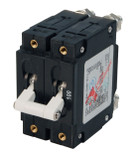 Blue Sea Systems Double Pole C-Series White Toggle Circuit Breaker 100A - 7258