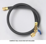 Yellow Jacket PLUS II 1/4 in. Heavy Duty Charging Hose with HCA-12 in. Straight x Angle - Black - 15012