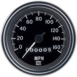 Stewart Warner Speedometer 160 MPH with Chrome Bezel - 550BP-D