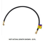 Yellow Jacket PLUS II 3/8 in. Heavy Duty Combination Charging/Vacuum Hose 25 ft. BCA-300 Black 3/8 in. Straight x 1/4 in. 45 Degree - 16325