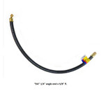 Yellow Jacket PLUS II Heavy Duty Combination Charging/Vacuum Hose DA-12 in. Black 1/4 in. Angle x 5/8 in. - 16612
