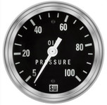 Stewart Warner 2-5/8 in. Deluxe Mechanical Oil Pressure Gauge 5-100 PSI - 82406