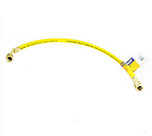 Yellow Jacket PLUS II B 3/8 in. Charging Hose 12 in. BBA-12 3/8 in. Straight x 3/8 in. 45 Degree - Yellow - 18112