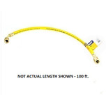 Yellow Jacket PLUS II B 3/8 in. Charging Hose 100 ft. BBA-1200 3/8 in. Straight x 3/8 in. 45 Degree - Yellow - 18299