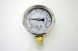 PIC 30 in. Hg Vac/0/60 PSI Glycerine Filled Pressure Gauge 2.5 in. with Stainless Steel Case and 1/4 in. NPT Male - 201L-254CD