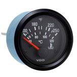 VDO Cockpit International 250F/120C Electric Water Temperature Gauge 12V with M4 Stud Connection Use with VDO Sender - 310 909