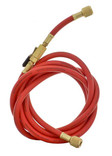 MEI 96 in. R-12 Red Charging Hose with Manual Shut-Off - 8814