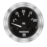 Stewart Warner Oil Pressure Gauge 100 PSI - Deluxe - 82305