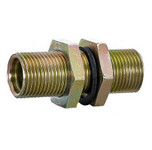 MEI Bulkhead Fitting with Steel Nuts for Routing Hose through Firewall/Cab/Roof - No. 10 Fitting Size - 4918